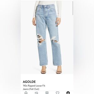 AGOLDE ‘90s ripped loose fit denim